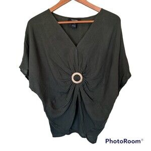 Karen Kane Rattan Twist V-Neck Blouse Size M NWT